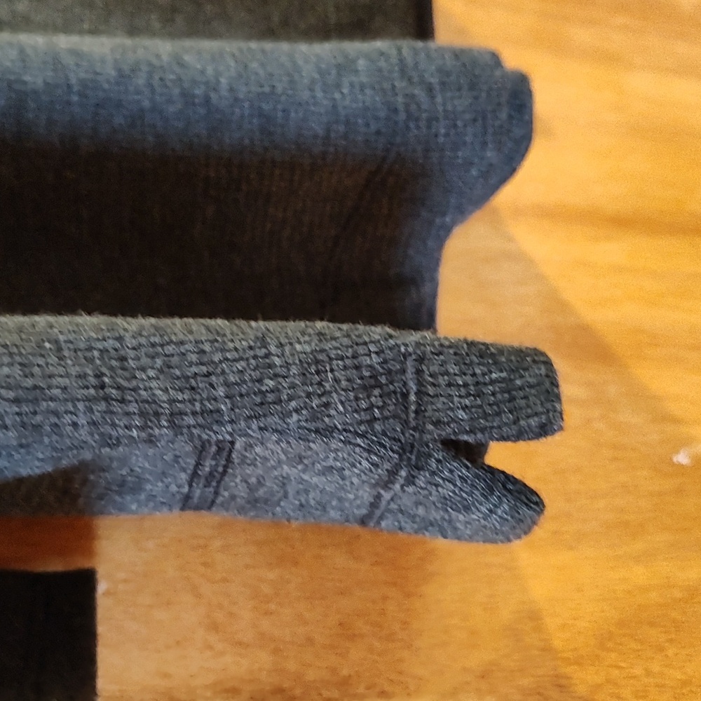 NWT J.Jill Waffle Knit Thermal Top Dark Charcoal Boat Neck Button Cuff Size LT - Picture 10 of 13